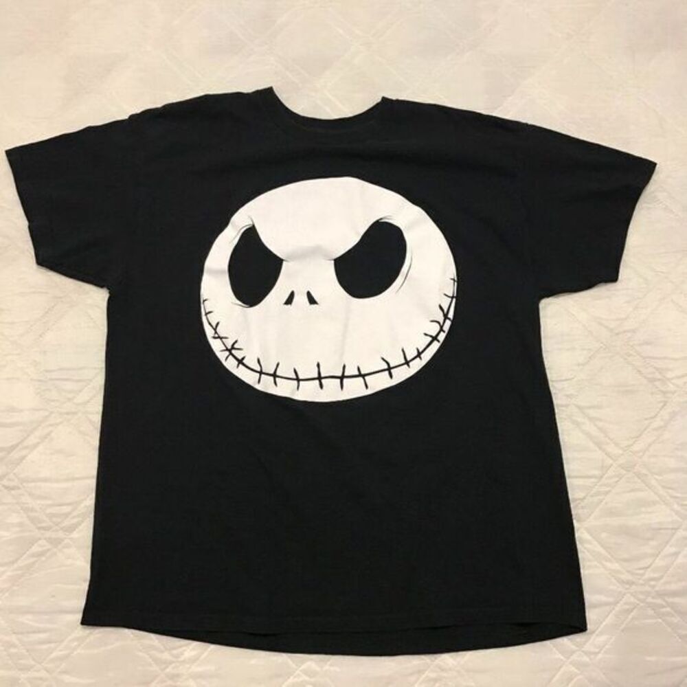 Nightmare Before Christmas Jack Skellington Head black T shirt XL